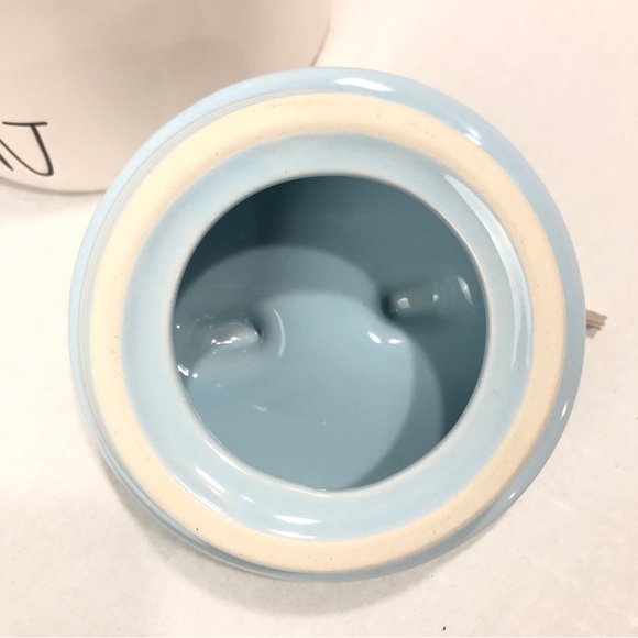 Rae Dunn Jar Happy Spring Large Canister Ceramic White Blue Topper Farmhouse - Picture 5 of 9